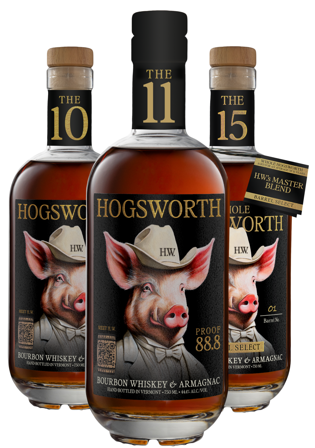 Hogsworth 3x 750ML (The 10, The 11, and The 15)